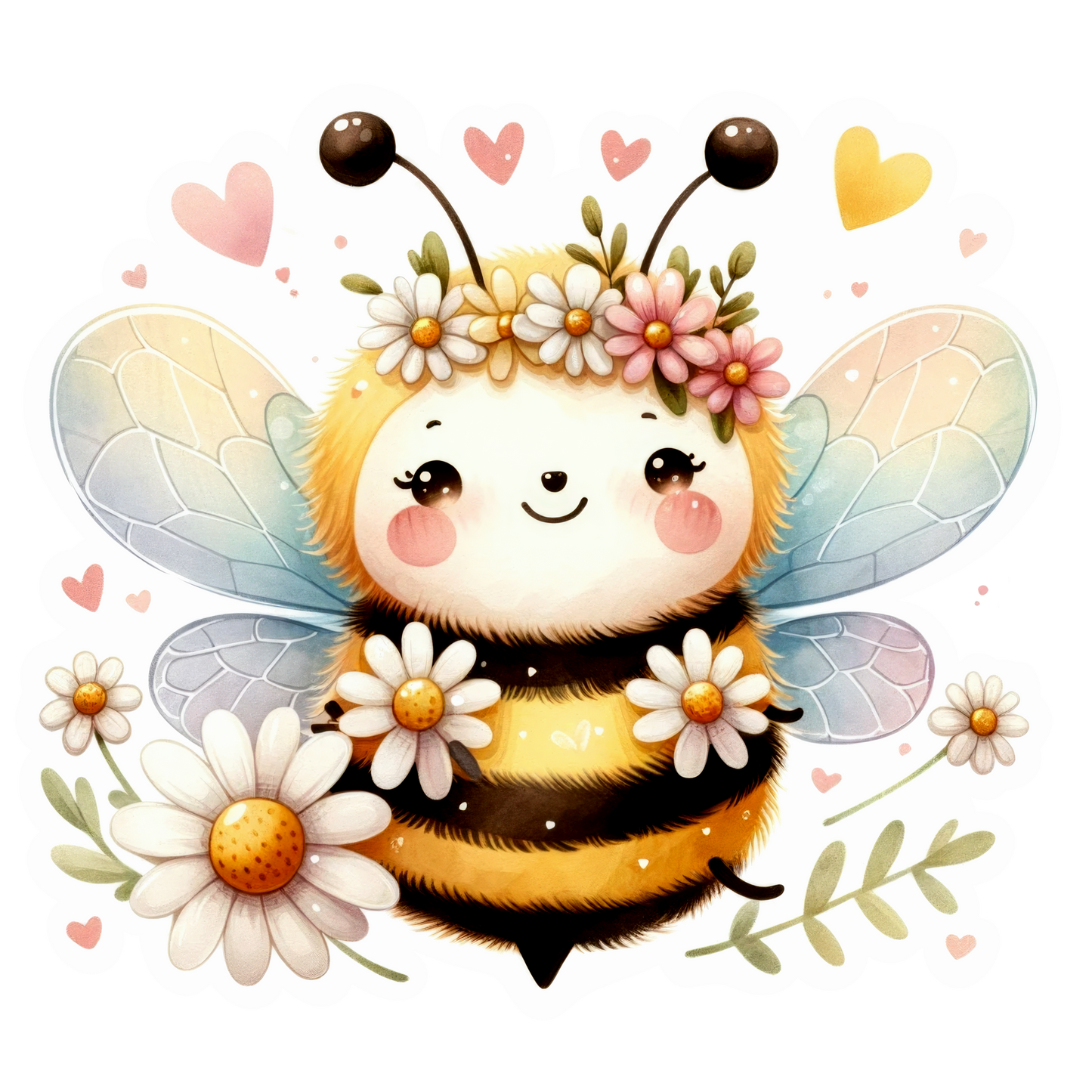 Happy Bees Die Cut Stickers