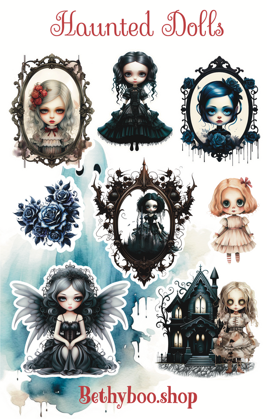 Haunted Dolls Sticker Sheet