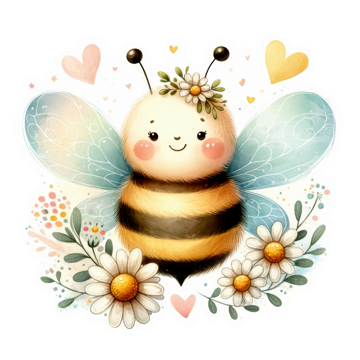 Happy Bees Die Cut Stickers