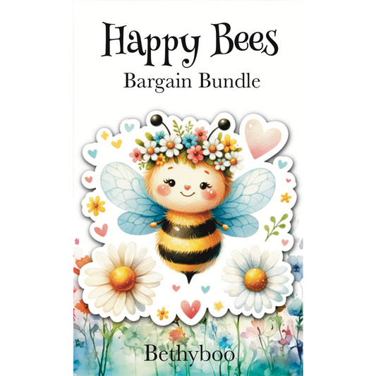 Happy Bees Die Cut Stickers