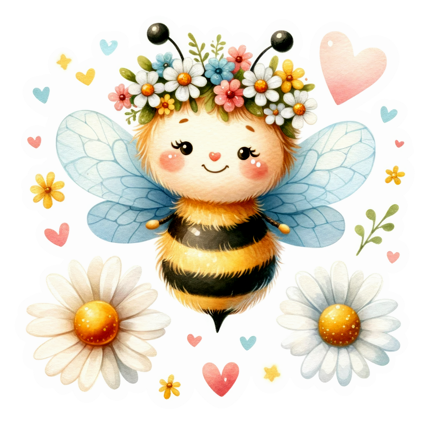 Happy Bees Die Cut Stickers