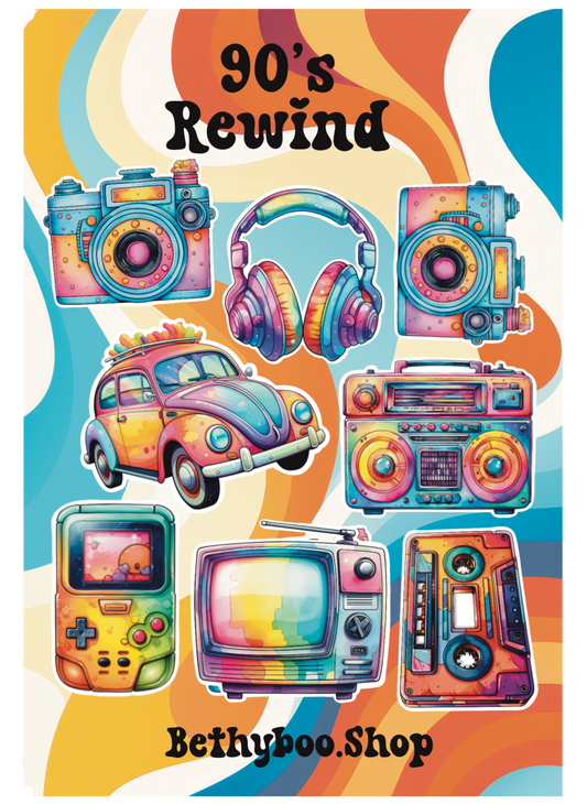 90’s Rewind Sticker Sheet