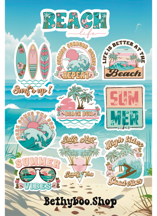 Beach Life Sticker Sheet